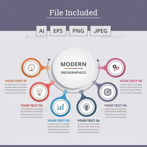 Images preview simple modern circle infographics.