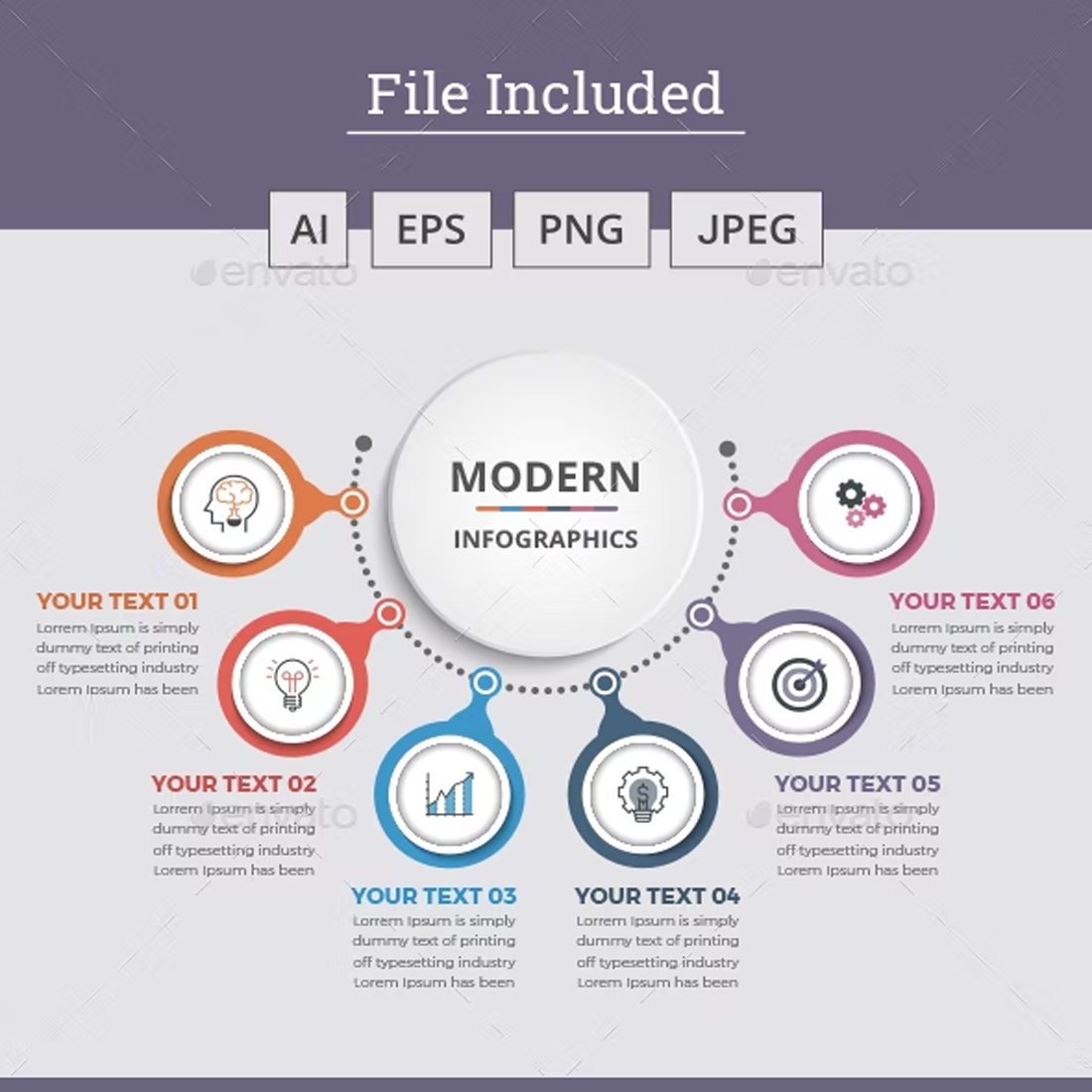 Images preview simple modern circle infographics.