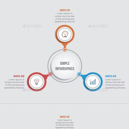 Images preview simple modern circle infographics.