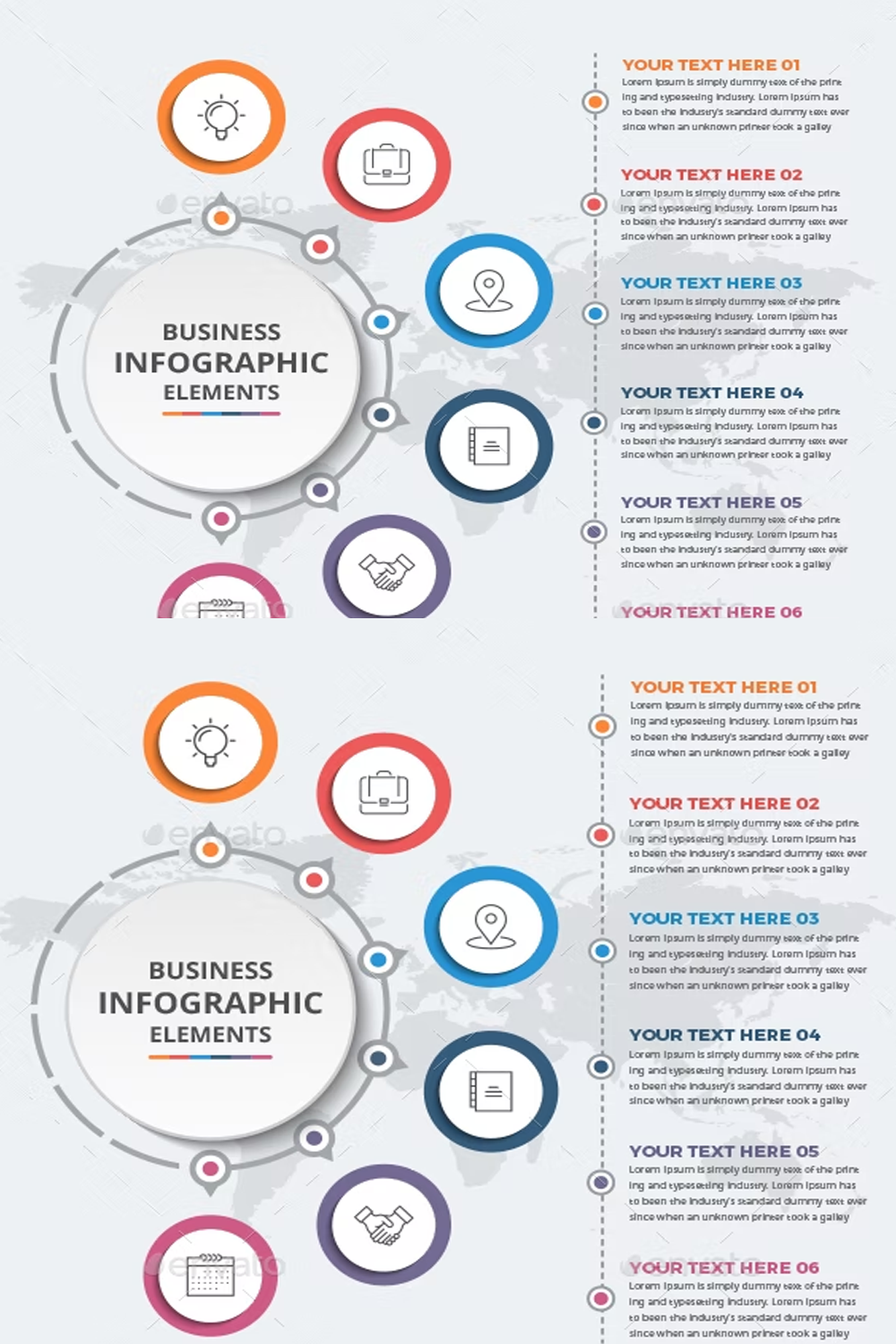 Illustrations simple modern circle infographics of pinterest.