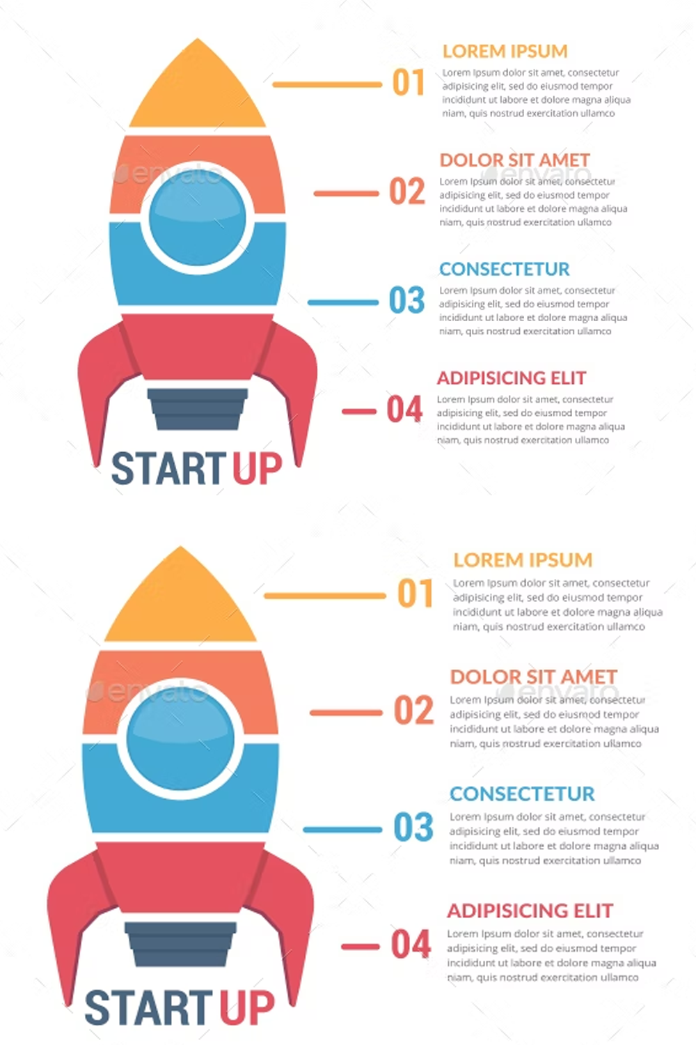 Illustrations startup infographics of pinterest.