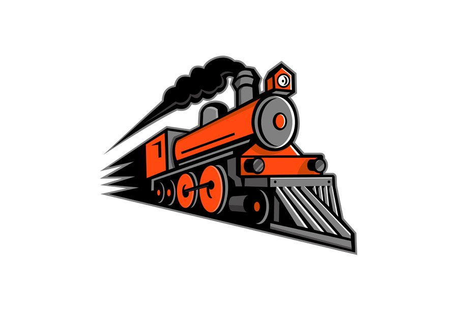 steam locomotive speeding side frnt mascot 273