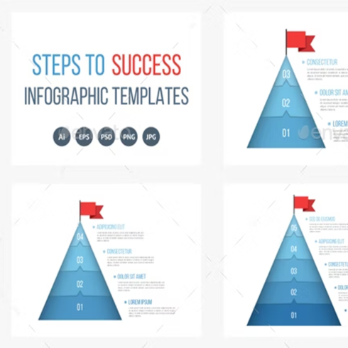 Images preview steps to success.
