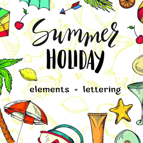 Images preview summer holiday vector bundle.