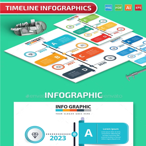 Images preview timeline infographics design.