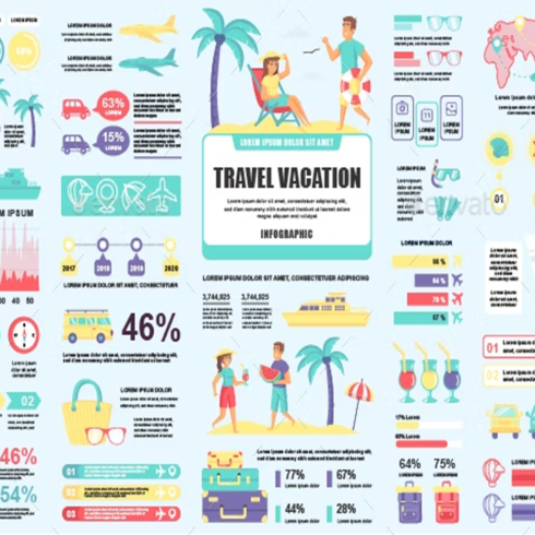 Images preview travel infographics.