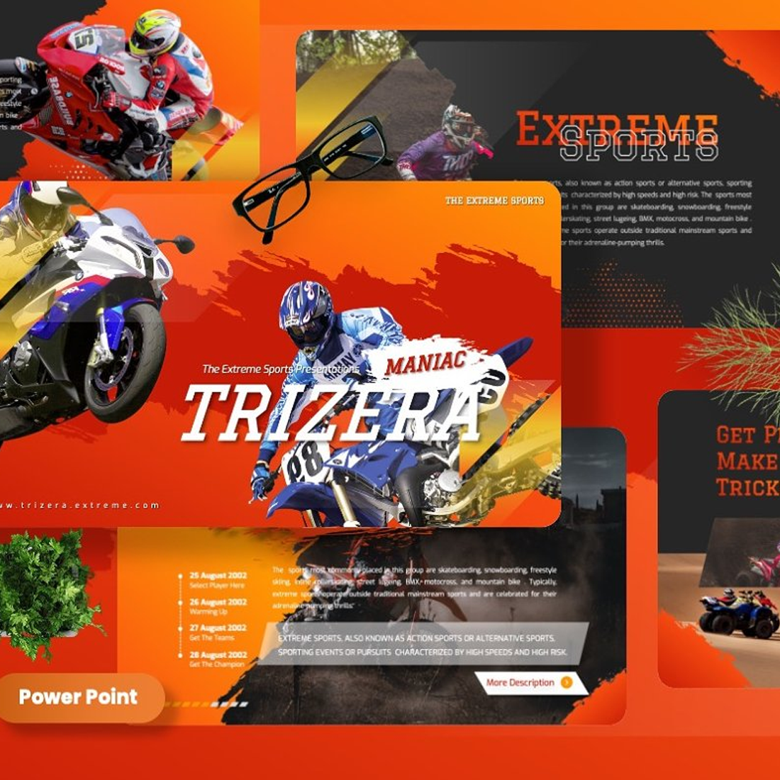 Images preview trizera extreme sport powerpoint.