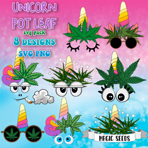Images with unicorn pot leaf svg.