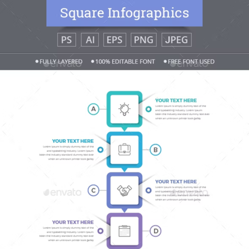 Images preview vertical square infographics.
