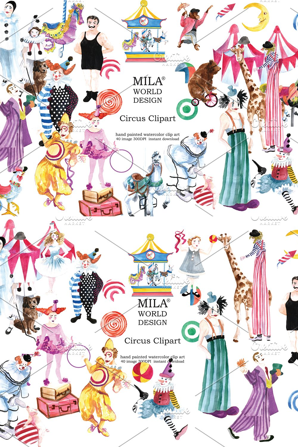 Illustrations vintage circus clipart of pinterest.