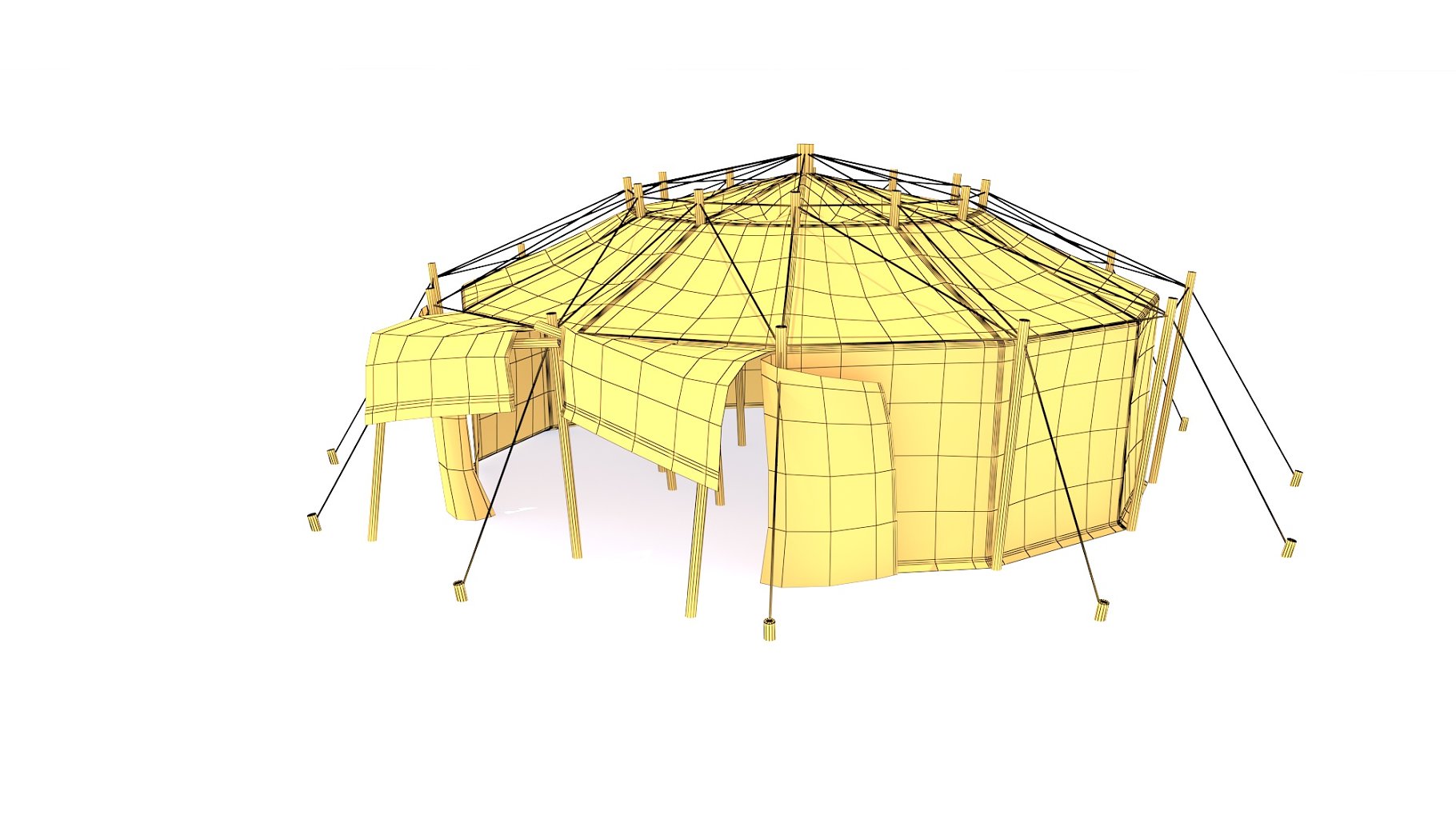 Polygons of the yellow tent.