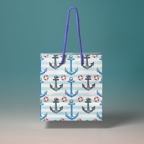 Images preview watercolor graphic nautical set.