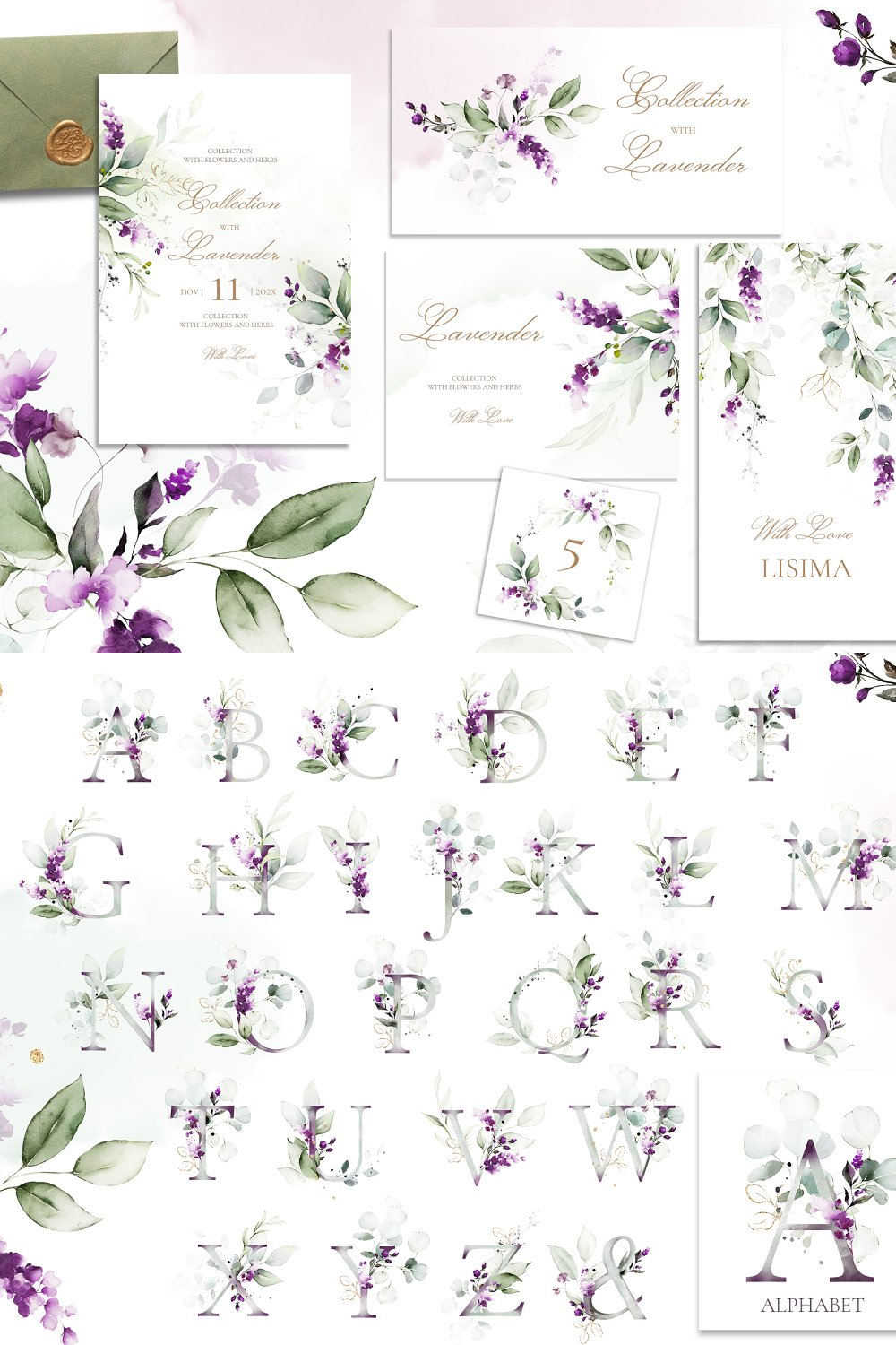 Illustrations watercolor lavender wedding flowers of pinterest.