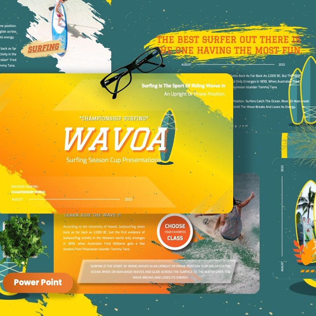 Images preview wavoa surfing sport powerpoint.