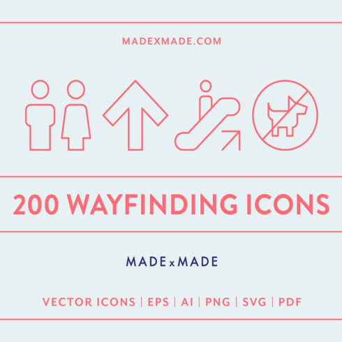 Images preview wayfinding line icons.