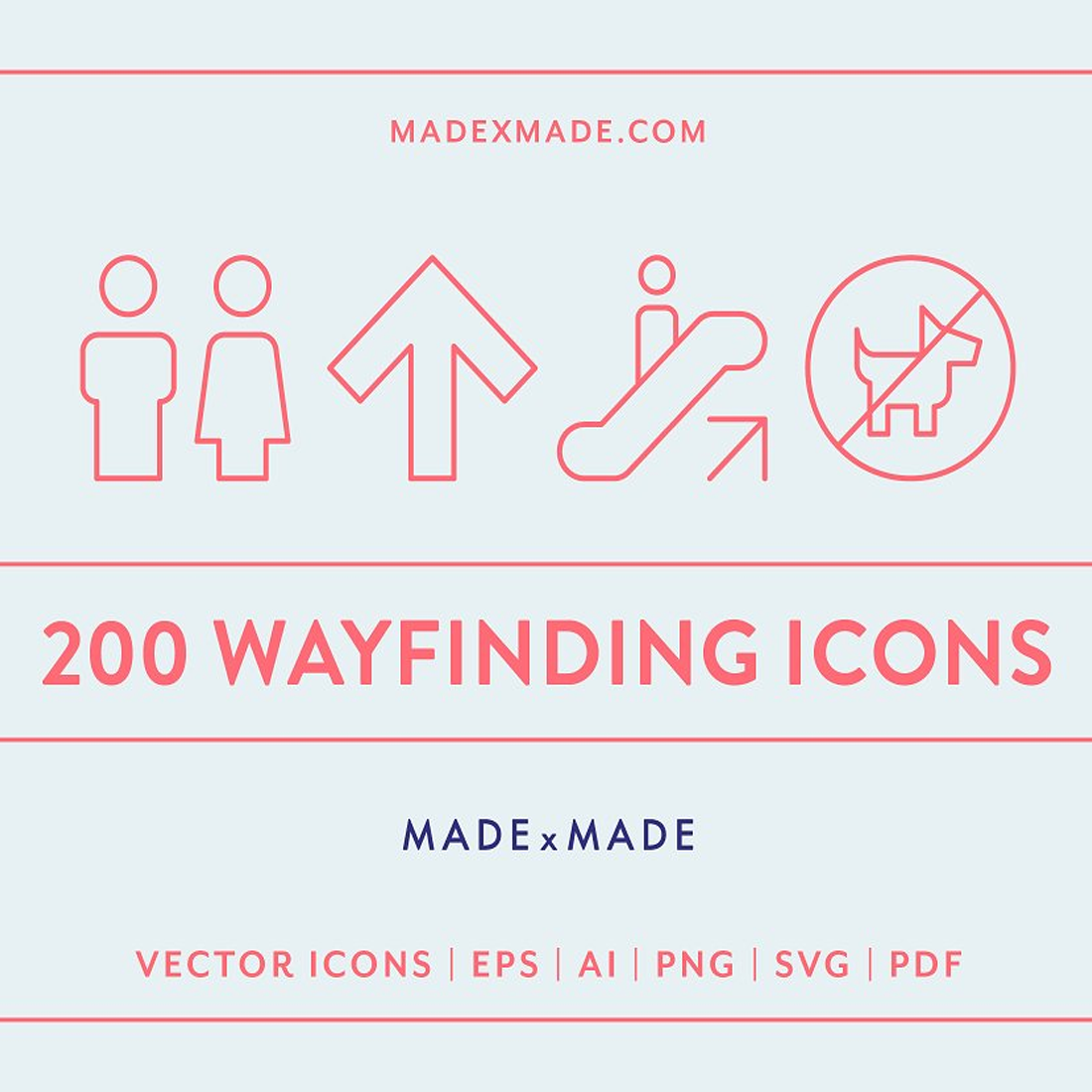 Images preview wayfinding line icons.