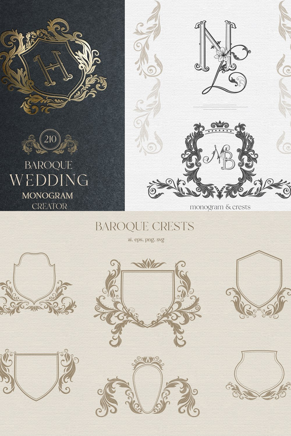 Illustrations wedding monogram creator. crests of pinterest.