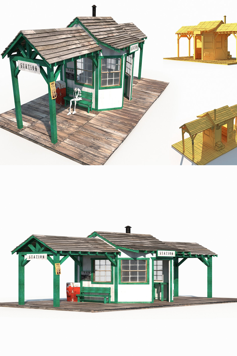 Illustrations western train station low poly of pinterest.