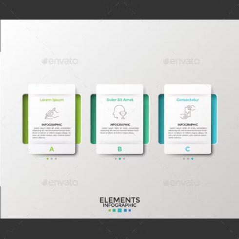 Paper infographic template, main picture.