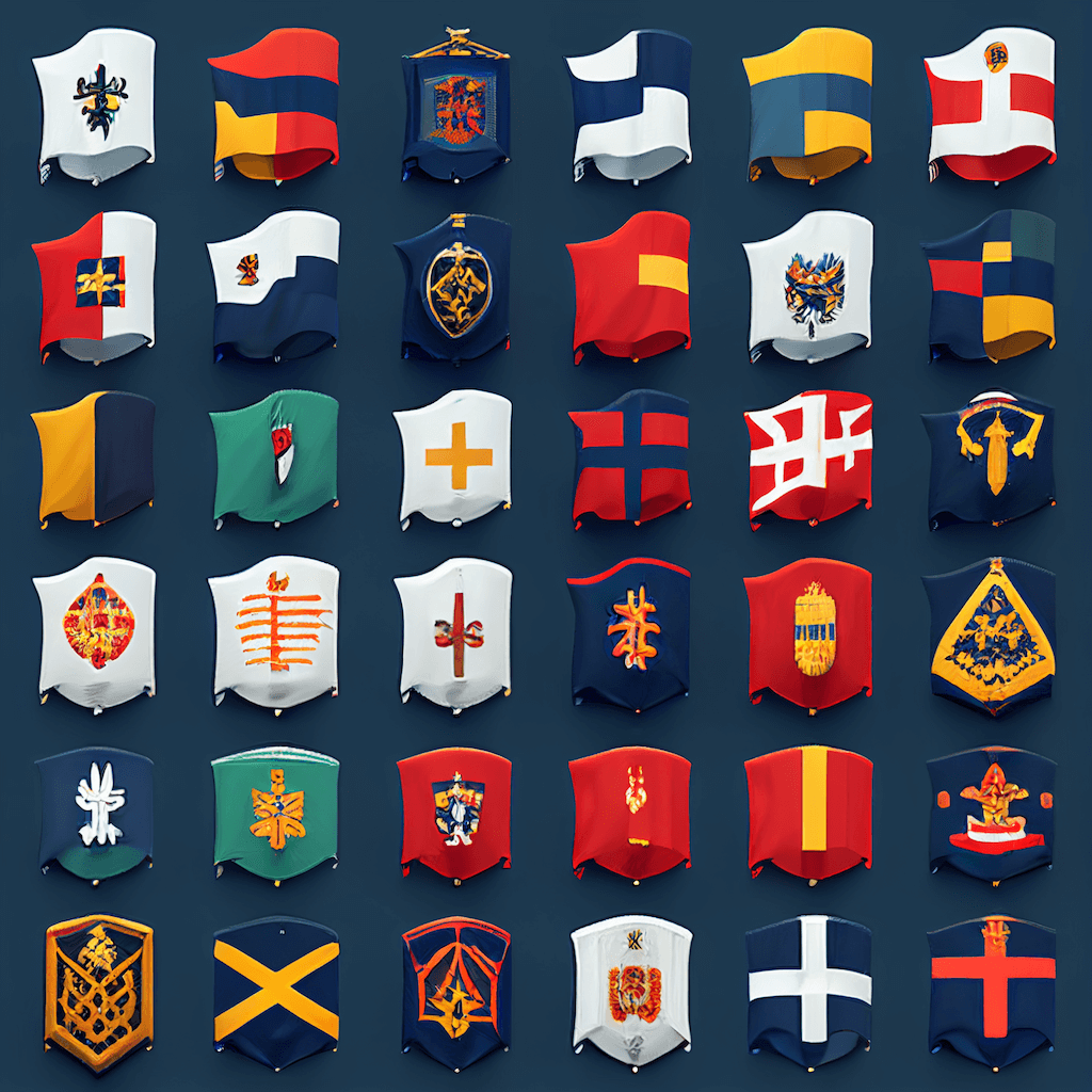 ai generated flags icons