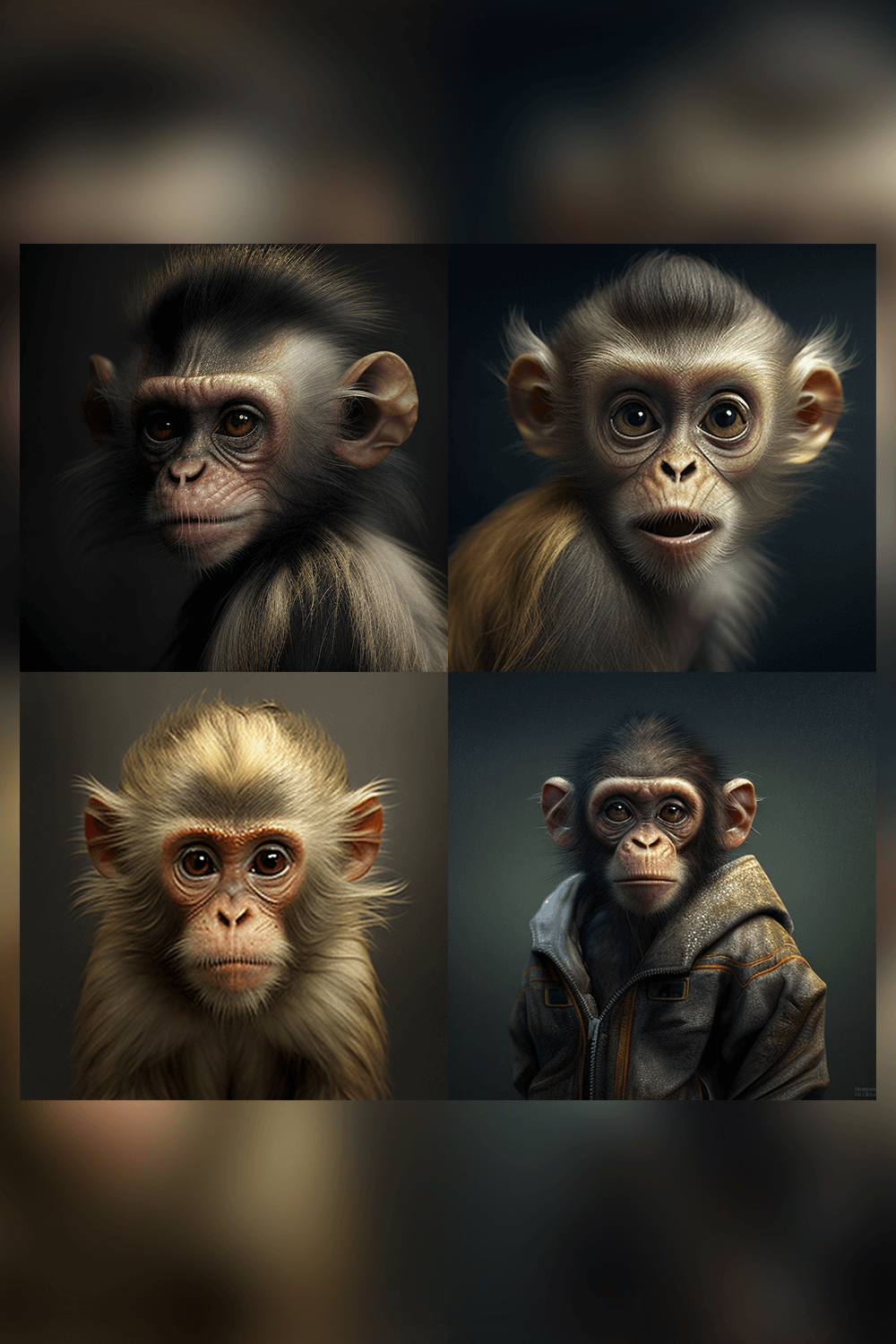 ai generated monkey pinterest image