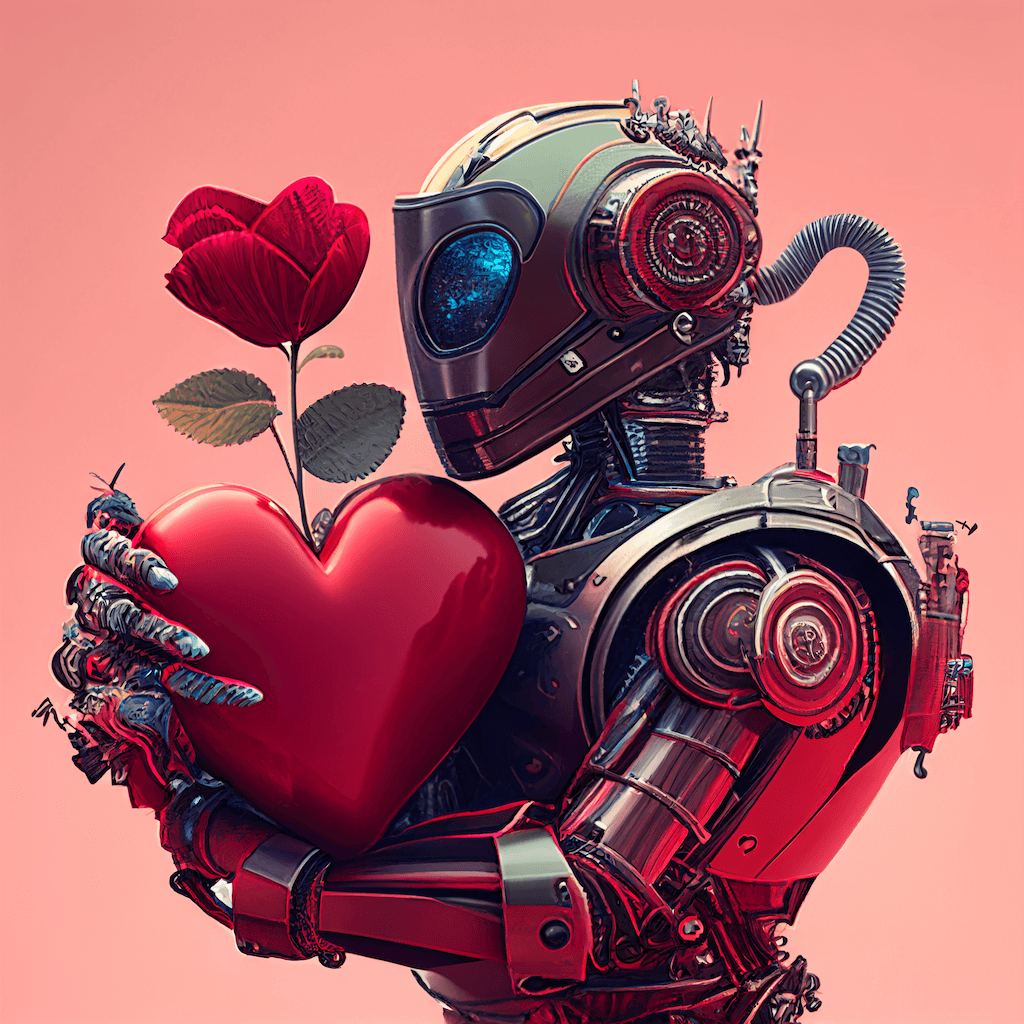 ai generated valentines robot