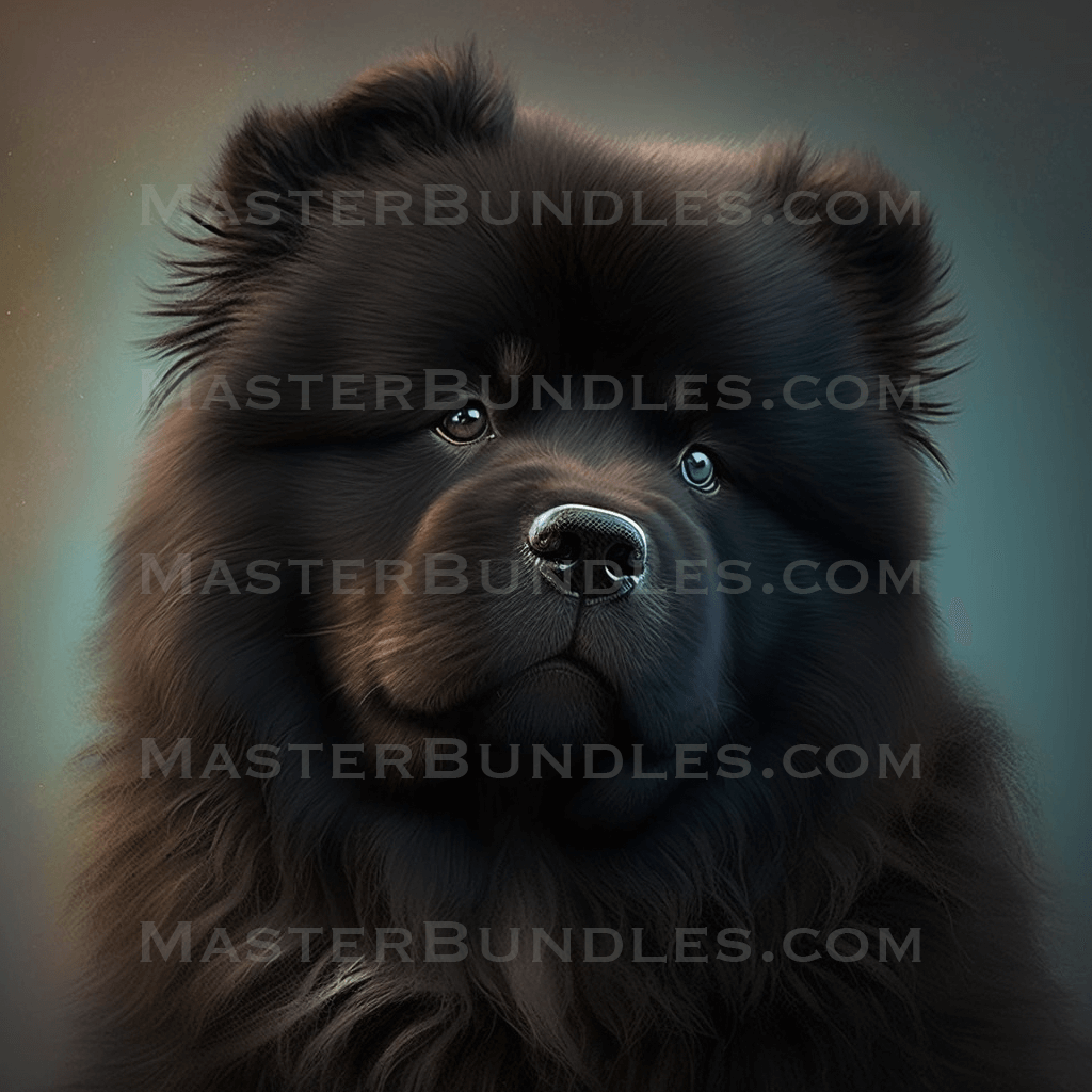 black chow chow clipart cover image.