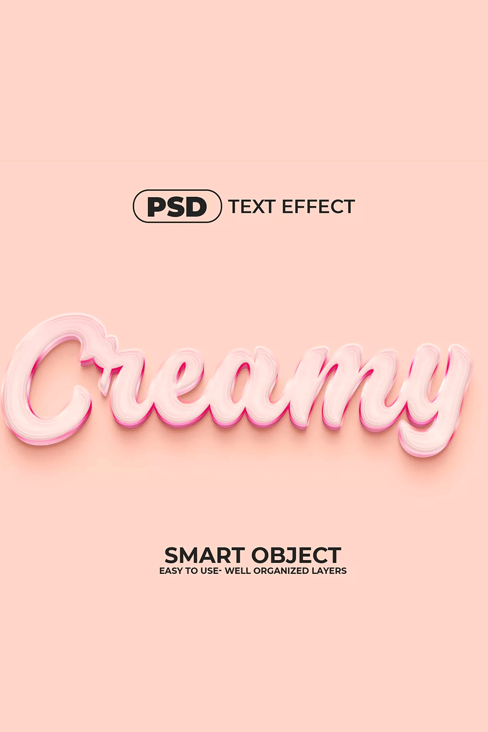 Creamy 3d Editable Text Effect Style