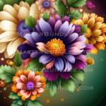 4 Bright Flowers Background – MasterBundles