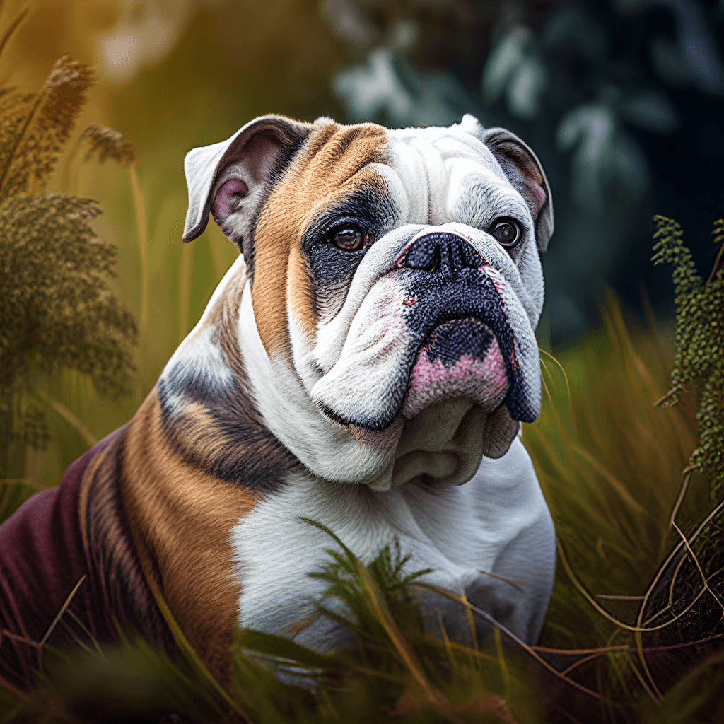 free english bulldog in the grass photo bundle 428