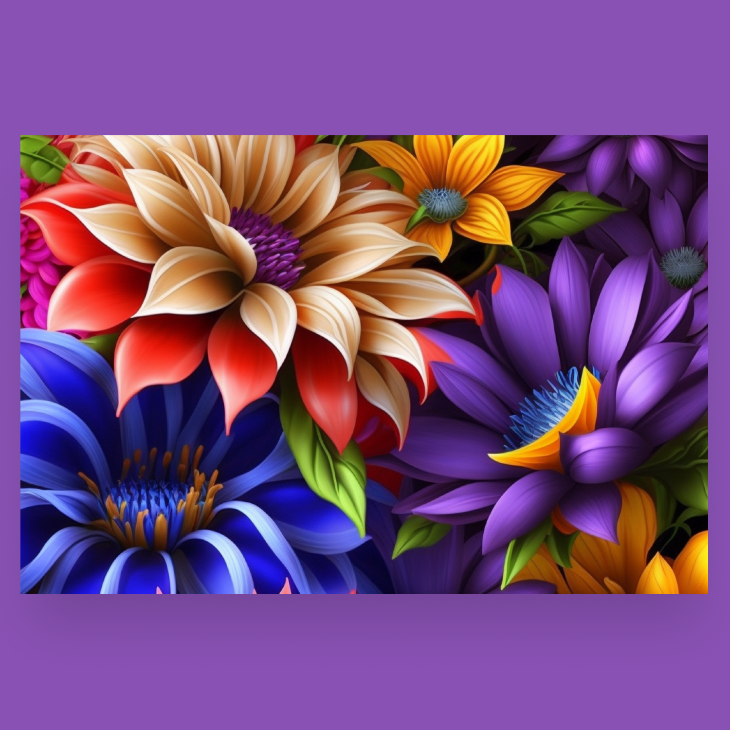 Free Purple Flowers Background previews.