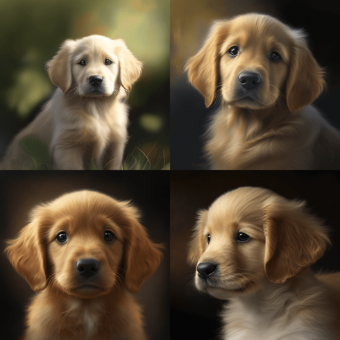free golden retriever puppy photo bundle cover image