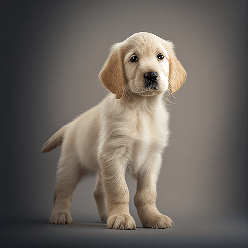 free photo of amazing golden retriever puppy