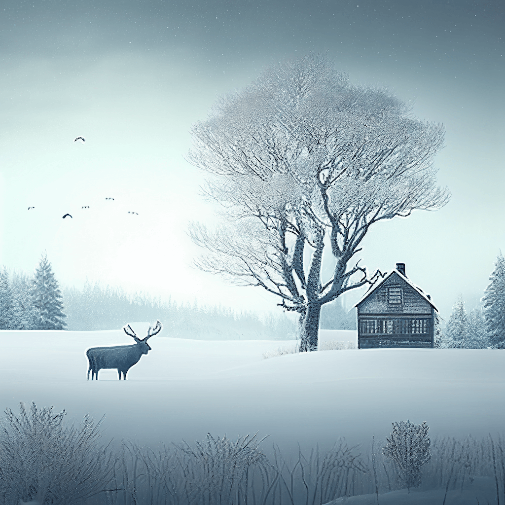 free winter backgrounds deer