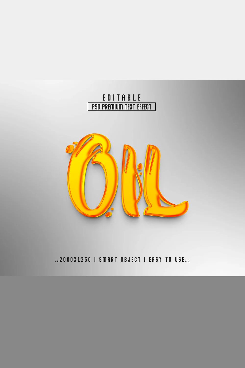 A 3d image of the word oil on a white background.