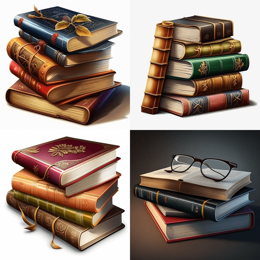 Stack of books with glasses on top of them.