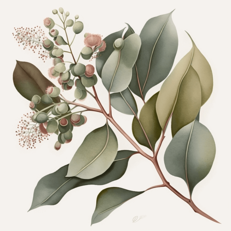 Eucalyptus Clipart Free – MasterBundles