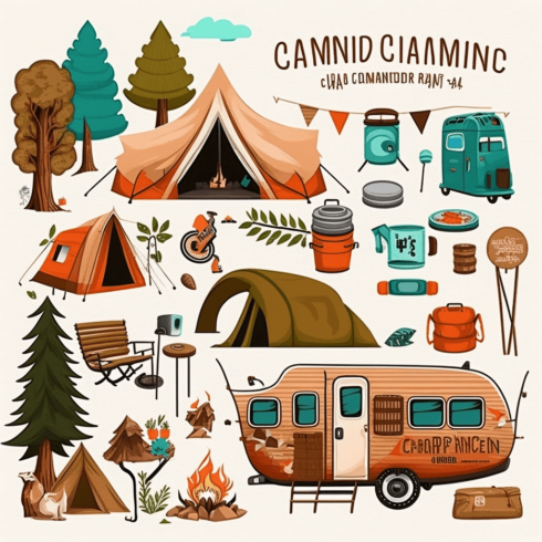 Free Camping Clipart – MasterBundles