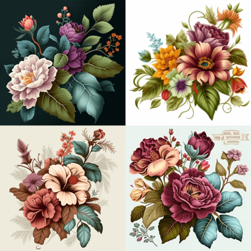 Bunch of flowers that are in different colors.