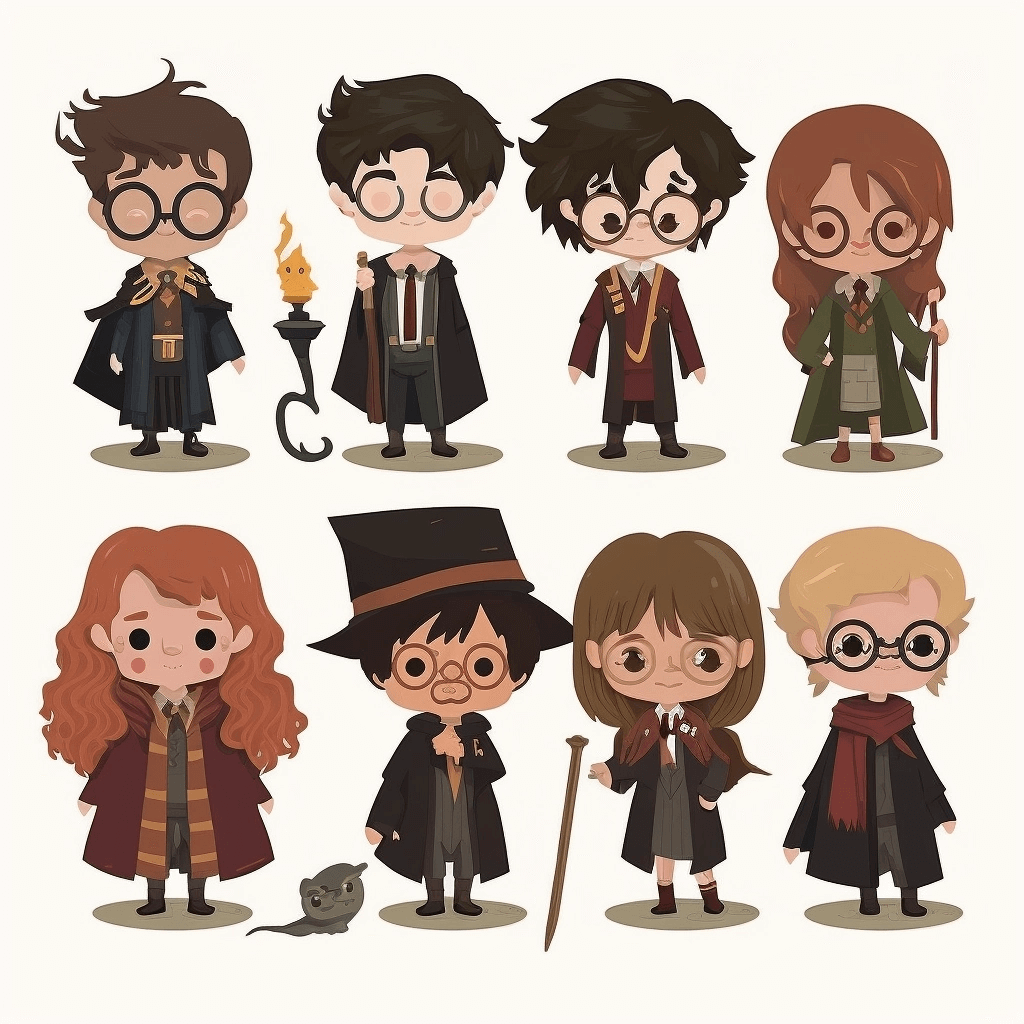 Group of harry potter characters.