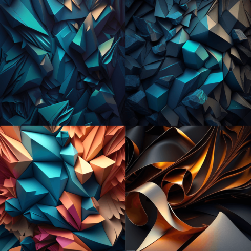 Very colorful abstract background with a lot of shapes.