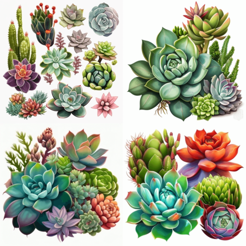 Bunch of different types of succulents.