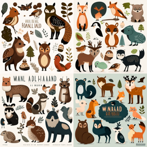 Free Woodland Animal Clipart – MasterBundles