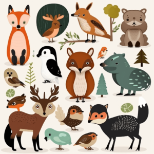 Free Woodland Animal Clipart – MasterBundles