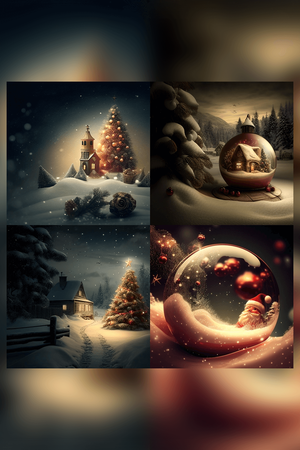 Snow globe with a christmas scene in it.