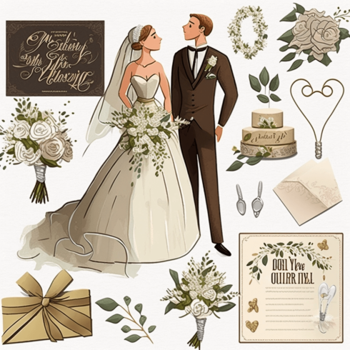 Wedding Clipart Free – MasterBundles