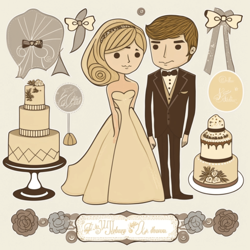 Wedding Clipart Free – MasterBundles