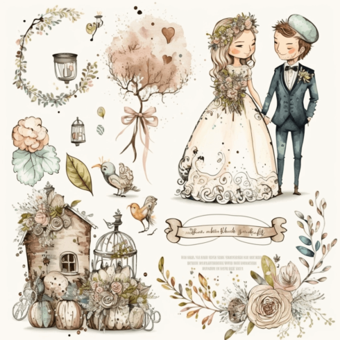 Wedding Clipart Free – MasterBundles